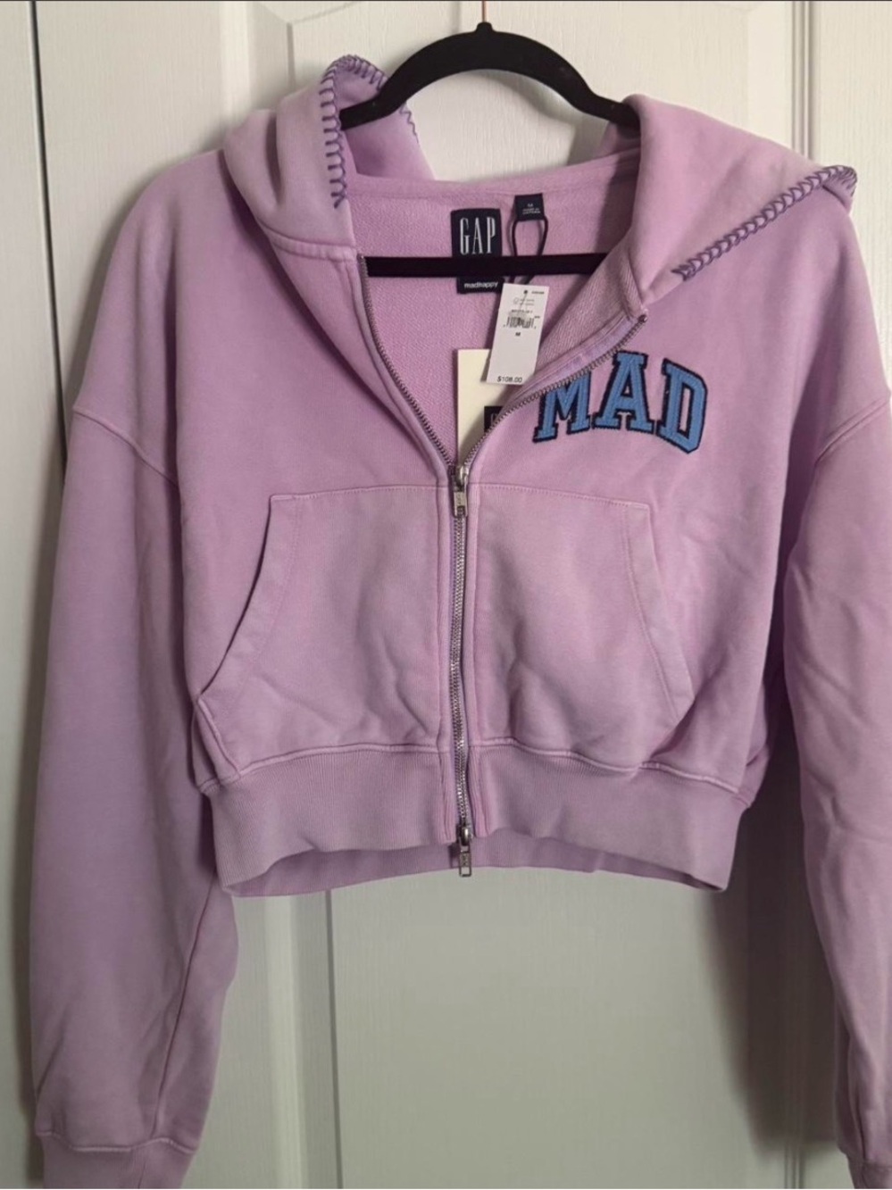 Gap Madhappy Lavender Cropped Full Zip Hoodie With Matching Sweatpants- NWT - Picture 2 of 4